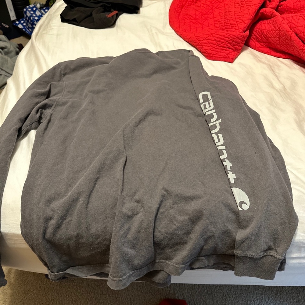 Carhartt Long Sleeve T Shirt Gray Medium